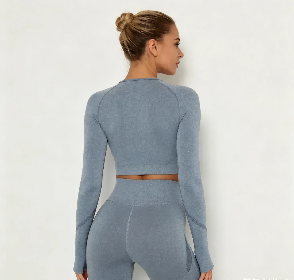 Haideyu-Cropped-Workout-Outfit-Back-Waist-Detail-ODM-Activewear