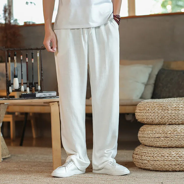 Grey Ladies Casual Linen Trousers Bulk custom bulk manufacturing