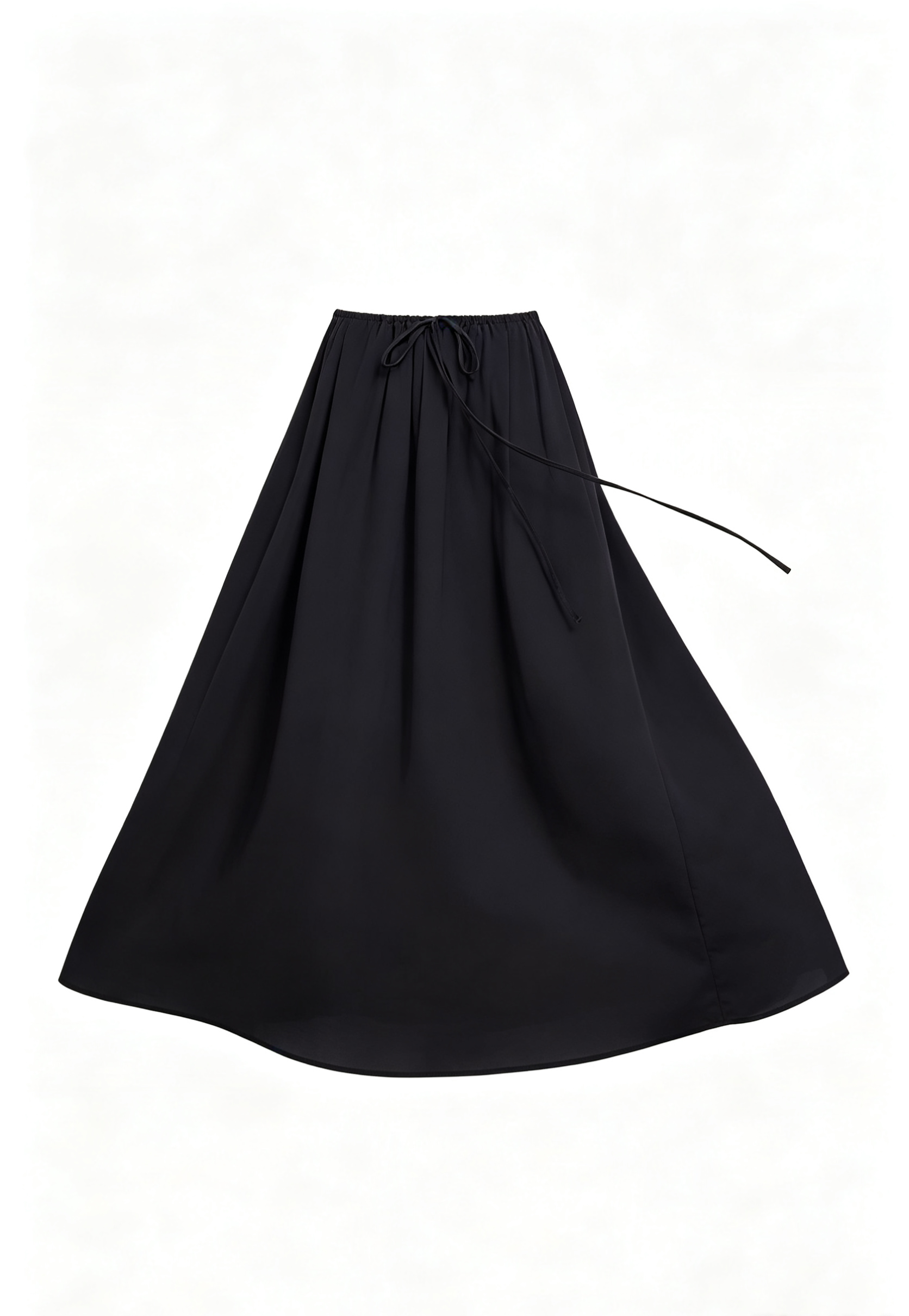 Bulk Wholesale Loose Flared Drawstring Waist Women Daily Casual Long Skirt
