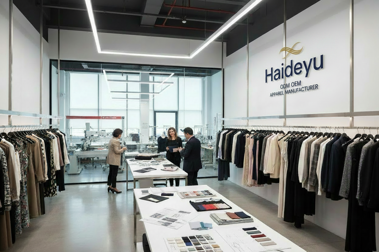 Haideyu Apparel ODM OEM Showroom - Custom Clothing Manufacturing & Design