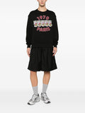 Haideyu OEM custom graphic print crewneck sweatshirt full men model streetwear outfit front studio shot