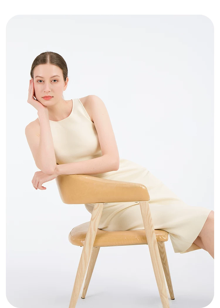Haideyu OEM ODM Sleeveless Solid Color Slim Bodycon Women Midi Dress
