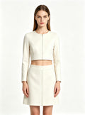Haideyu OEM custom women high waist midi pencil formal skirt front view, tailored office pencil skirt
