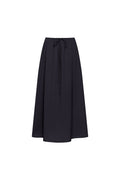 hdfish black flowy maxi skirt with drawstring waist, lightweight casual summer wear