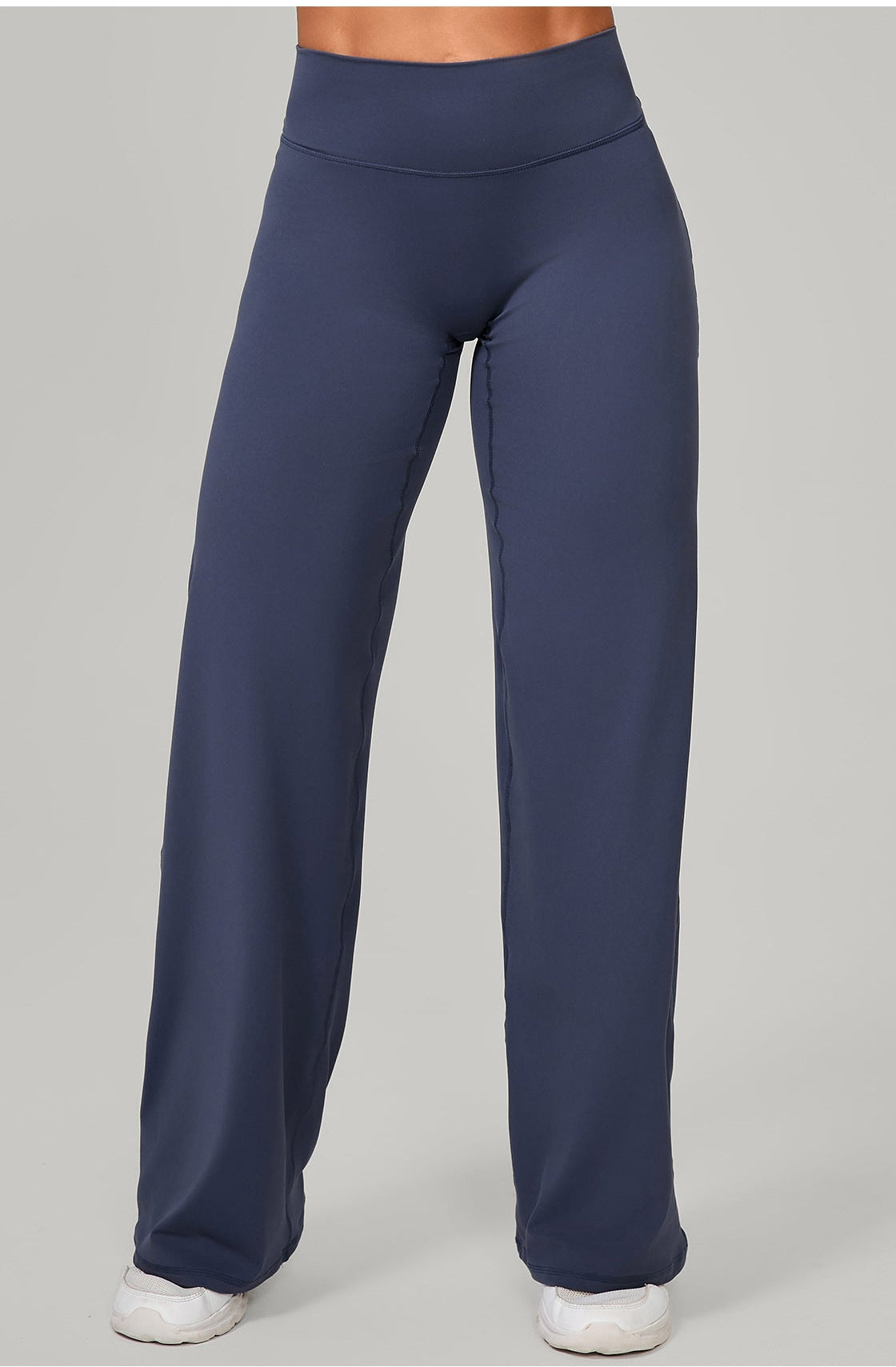 hdfish sleek high-waist red athletic trousers, flowy wide leg design for active wear